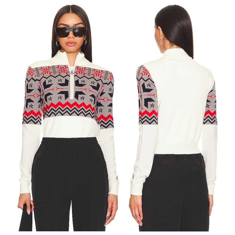 Perfect Moment Nordic Sweater Merino Wool Fair Isle Ski Preppy Fall Winter S